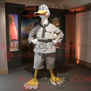 Gray Goose mascot costume...