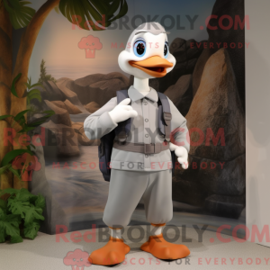 Gray Goose maskot kostume...
