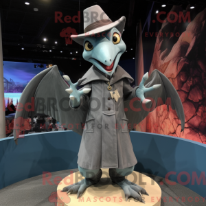 Grå Pterodactyl maskot...