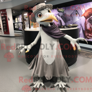 Grå Pterodactyl maskot...