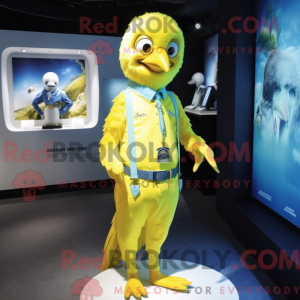 Mascotte de perroquet jaune...