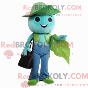 Cyan Beanstalk maskot...