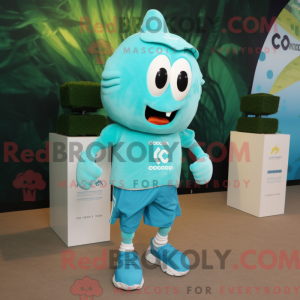 Cyan Ceviche mascot costume...