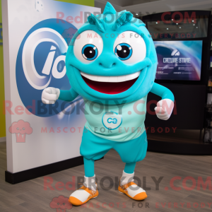 Cyan Ceviche mascot costume...