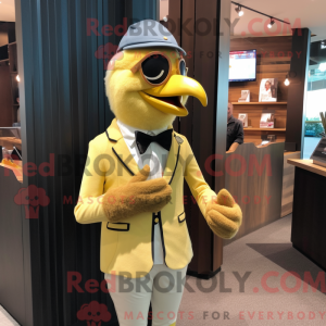 Guld spætte maskot kostume...
