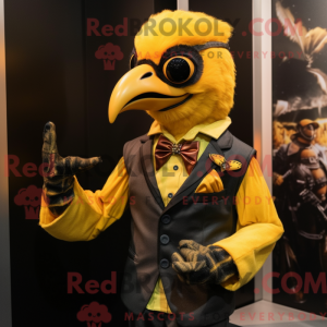 Guld spætte maskot kostume...