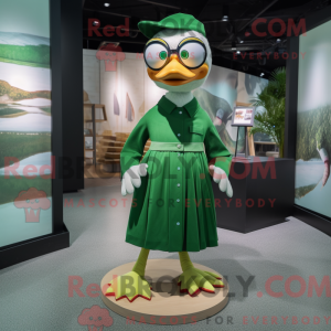 Green Goose mascot costume...