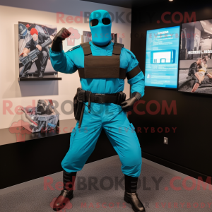 Turquoise Gi Joe mascot...