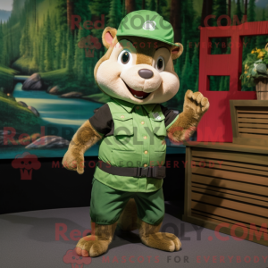 Green Chipmunk mascot...
