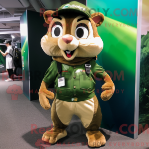 Green Chipmunk mascot...