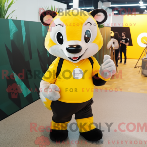 Lemon Yellow Badger maskot...