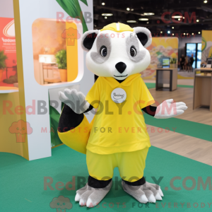 Lemon Yellow Badger mascot...