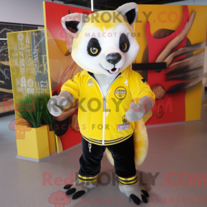 Lemon Yellow Badger mascot...