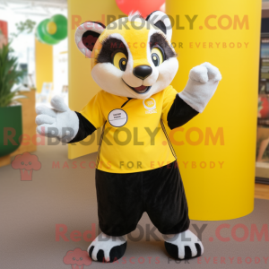Lemon Yellow Badger mascot...