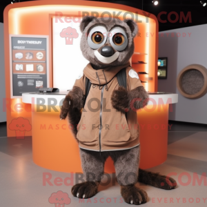 Brauner Lemur Maskottchen...