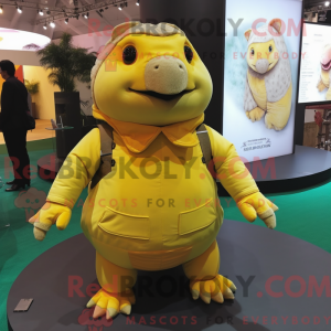 Yellow Glyptodon mascot...