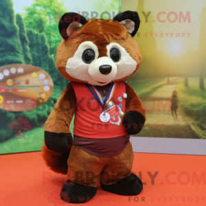 Brown Red Panda mascot...