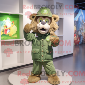 Green Lion mascot costume...