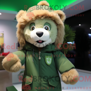 Green Lion mascot costume...