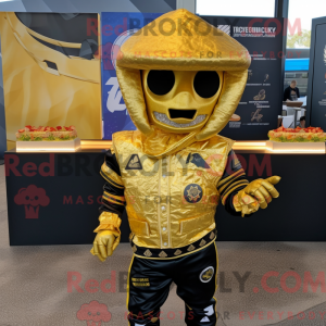 Gold Tacos maskotdraktfigur...