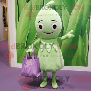 Lavender Green Bean mascot...