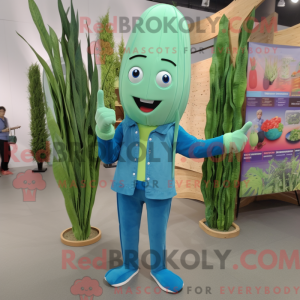 Teal Asparagus mascot...