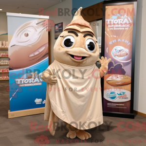 Tan Tuna mascot costume...