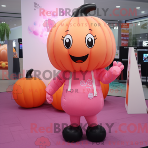 Pink Pumpkin mascot costume...