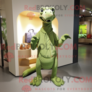 Oliven Brachiosaurus maskot...