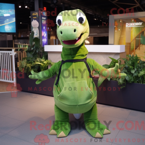 Olive Brachiosaurus mascot...