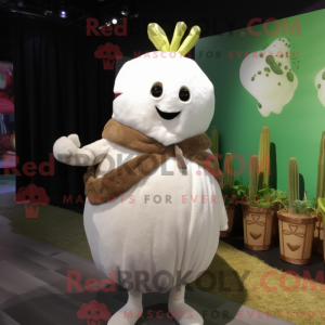 White Turnip mascot costume...