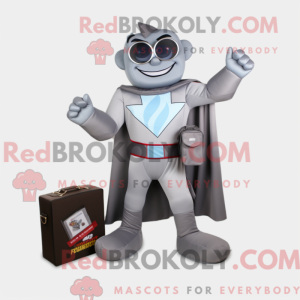 Grå Superhelte maskot...