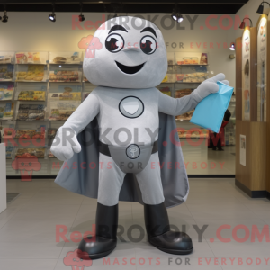 Grå Superhelte maskot...