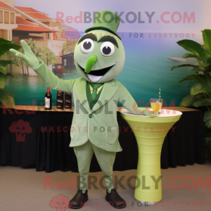 Olive Aglet mascot costume...
