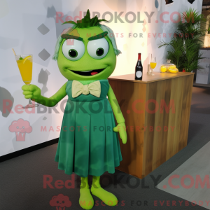 Oliven Aglet maskot kostume...