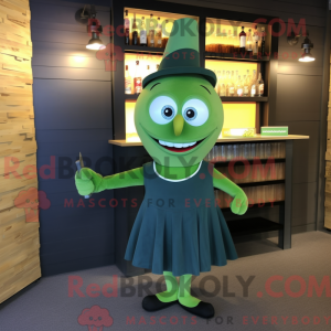 Olive Aglet mascot costume...