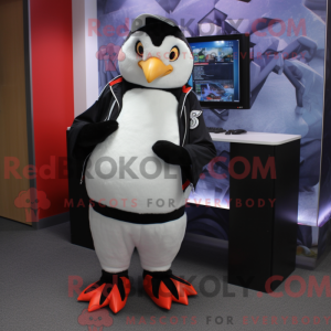 Máscara de pinguim amarrada...