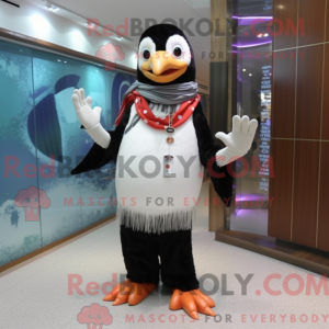 Máscara de pinguim amarrada...