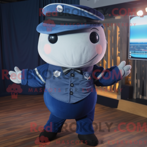 Navy Whale maskot kostume...