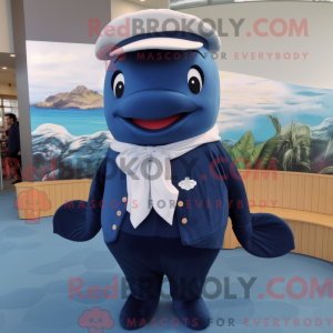 Navy Whale mascot costume...