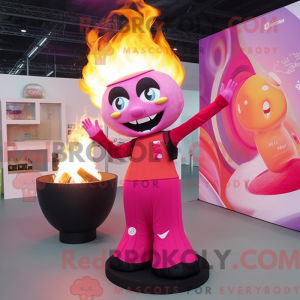 Pink Fire Eater maskot...