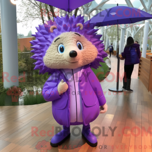 Lavendel-Igel-Maskottchen-K...