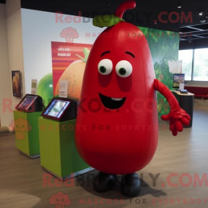 Red Cucumber mascot costume...