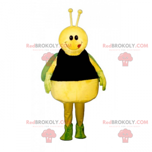 Mascotte de papillon jaune et ailes vertes - Redbrokoly.com