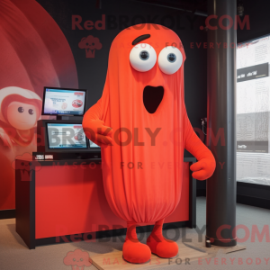Red Ghost mascot costume...