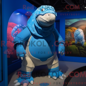 Blue Glyptodon mascot...