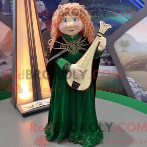 Celtic Harp maskot kostume...