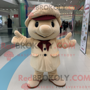 Beige hindbær maskot...