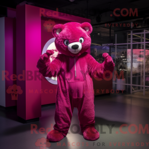 Magenta teddybeer...