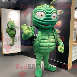 Grøn Trilobite maskot...